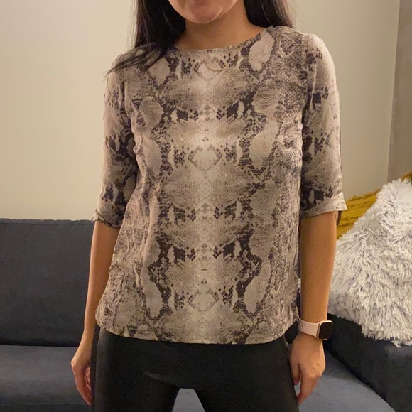 Mango Snake Print Blouse - Picture 1 of 6